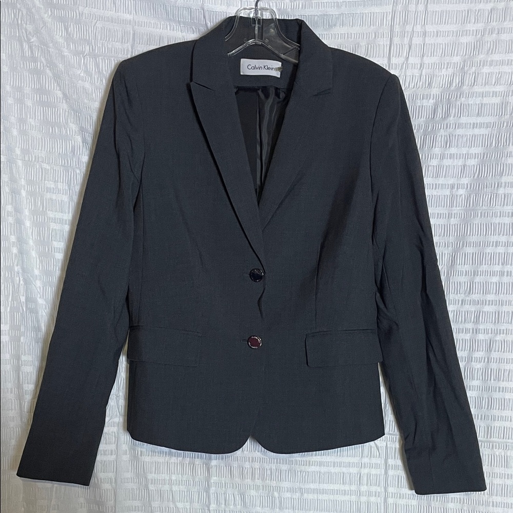 Calvin Klein Women's Charcoal Blazer size 6